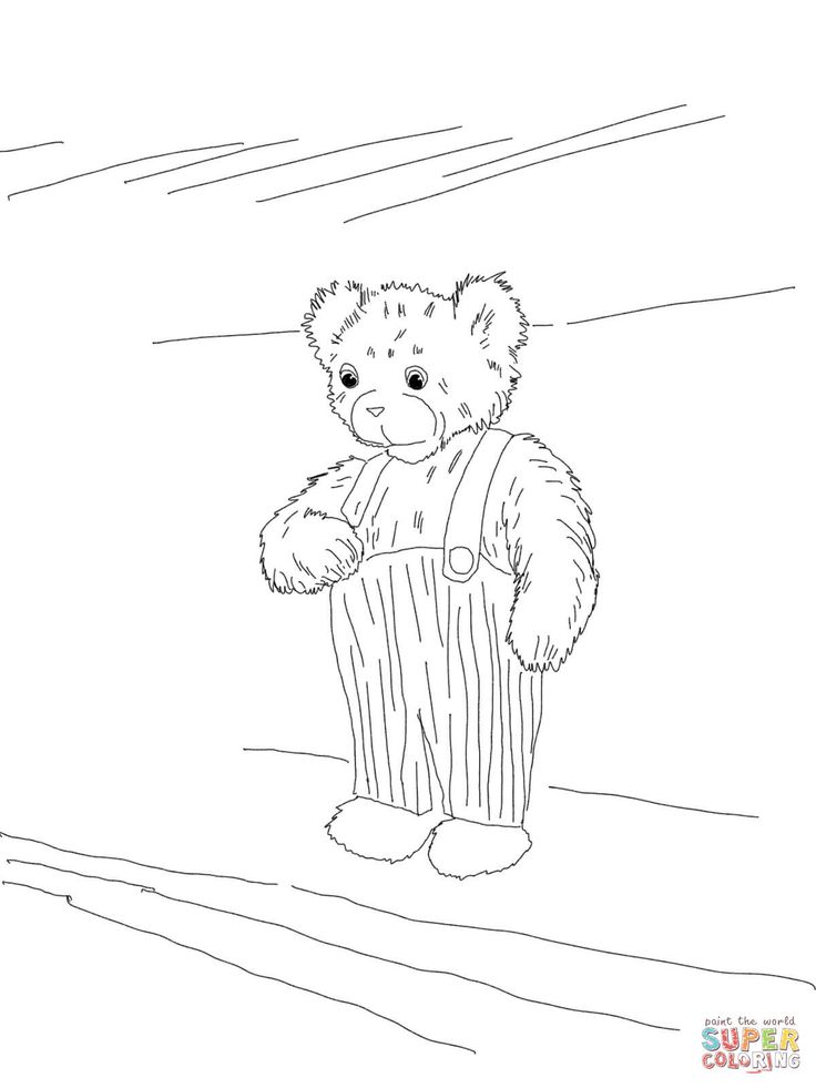 Corduroy bear coloring page from corduroy category select from printable crafts of cartoons â bear coloring pages corduroy bear christmas coloring pages