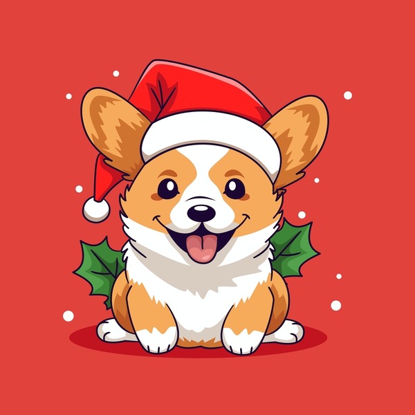 Thousand corgi christmas vector royalty