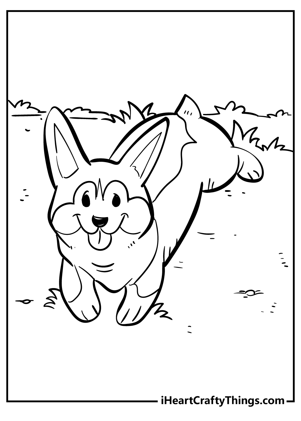 Corgi coloring pages free printables