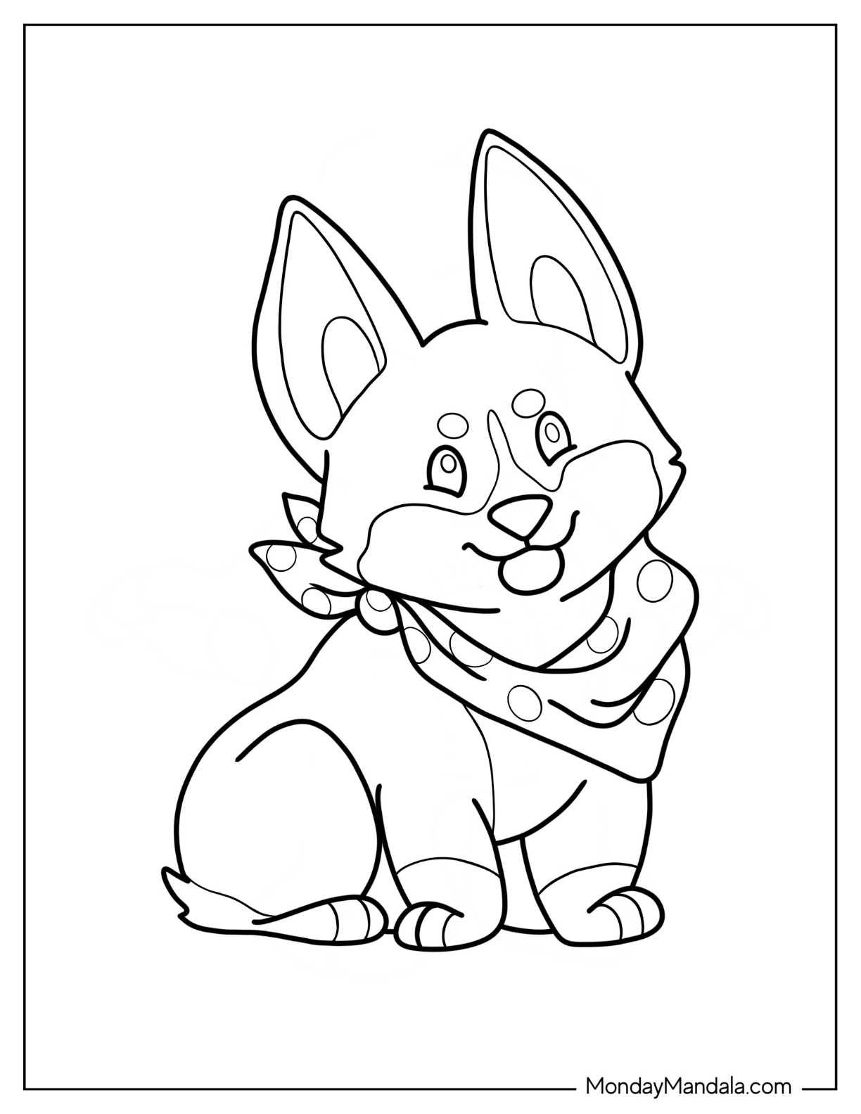 Corgi coloring pages free pdf printables