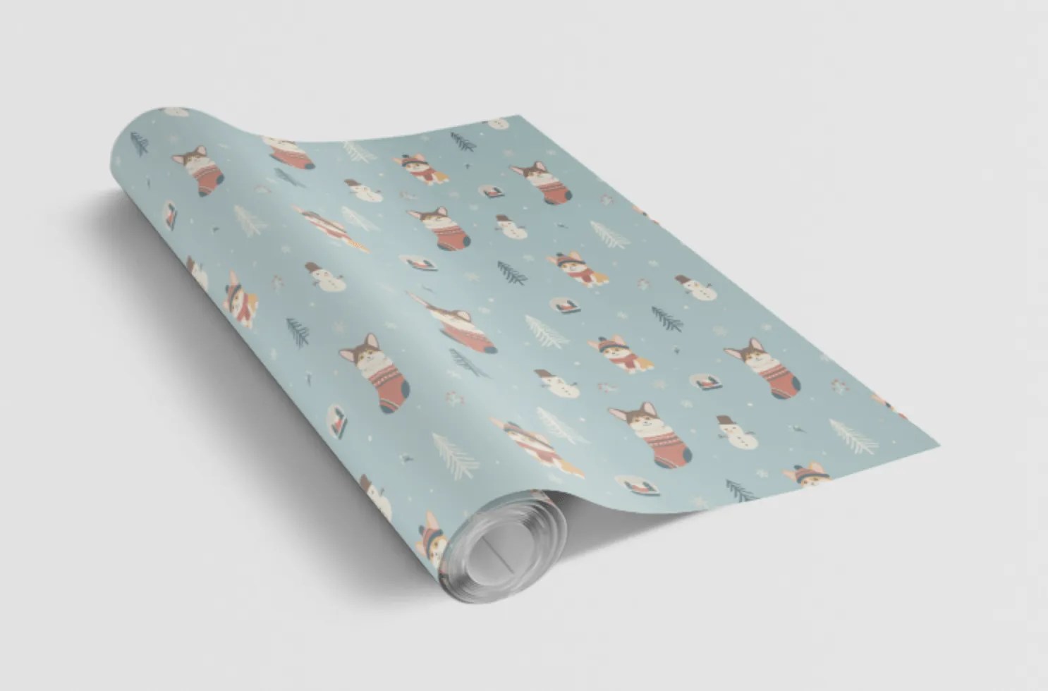 Corgi holiday x pitto wrapping paper