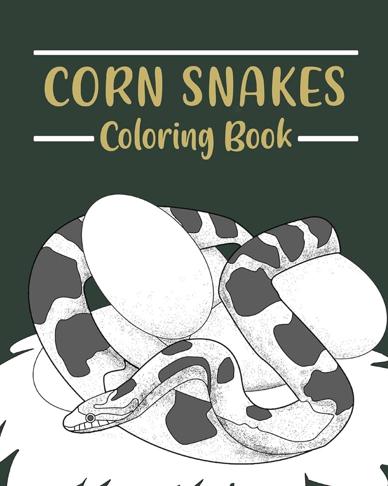 Corn snakes coloring book coloring books for adults reptilia coloring gifts for snake lovers paperland books