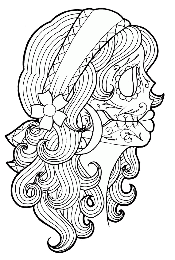 Day of the dead coloring pages printable for free download