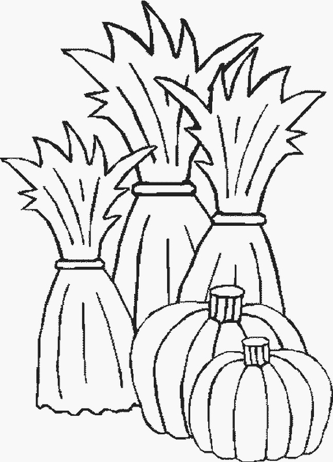 Spooky cornfield kids page