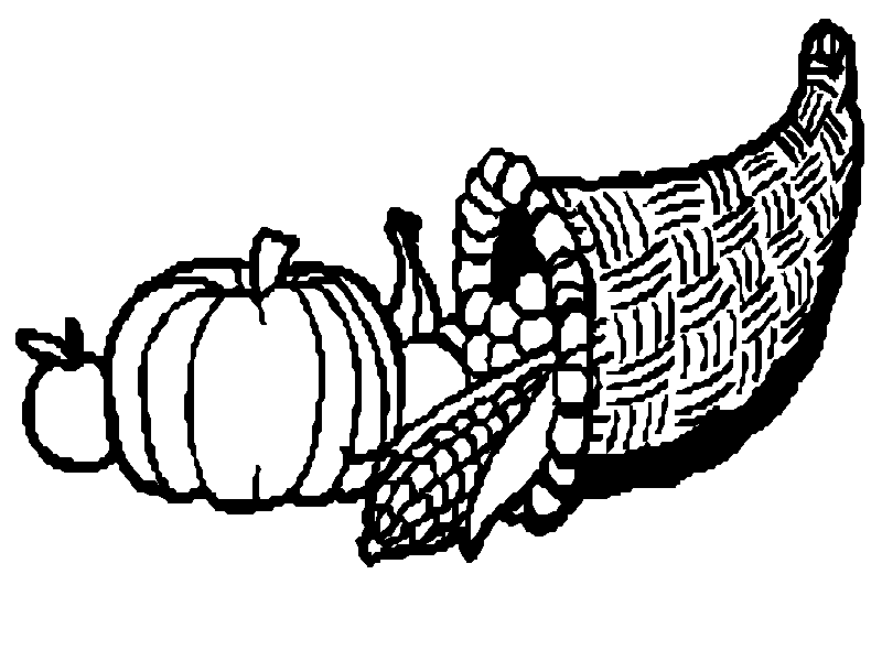 Thanksgiving coloring sheet cornucopia