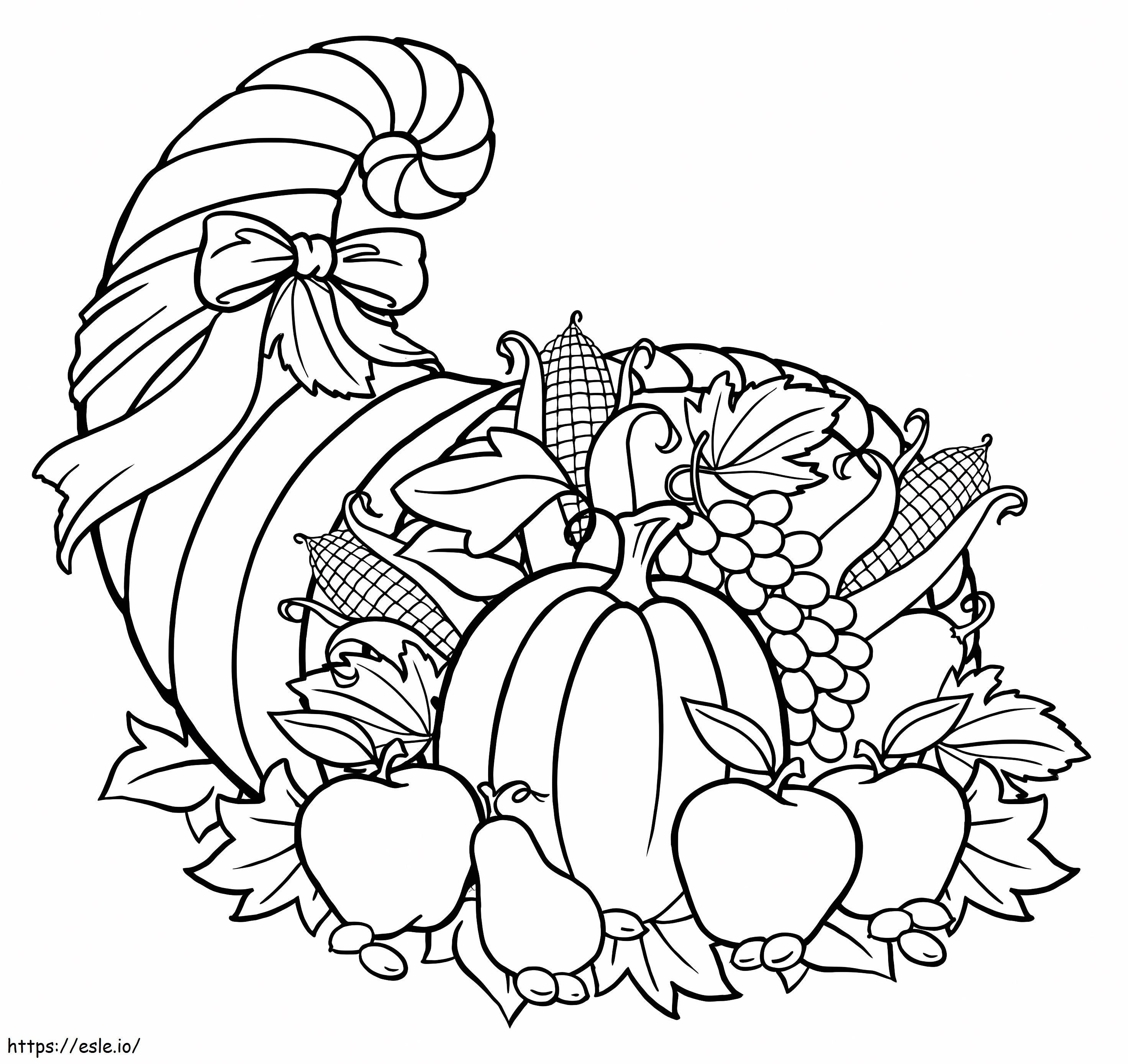 Cornucopia coloring page