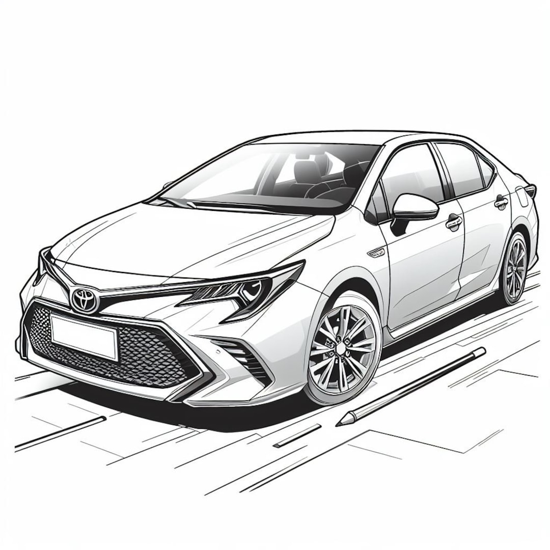 Toyota corolla coloring pages