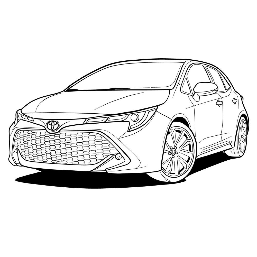 Len how to draw a toyota corolla â step