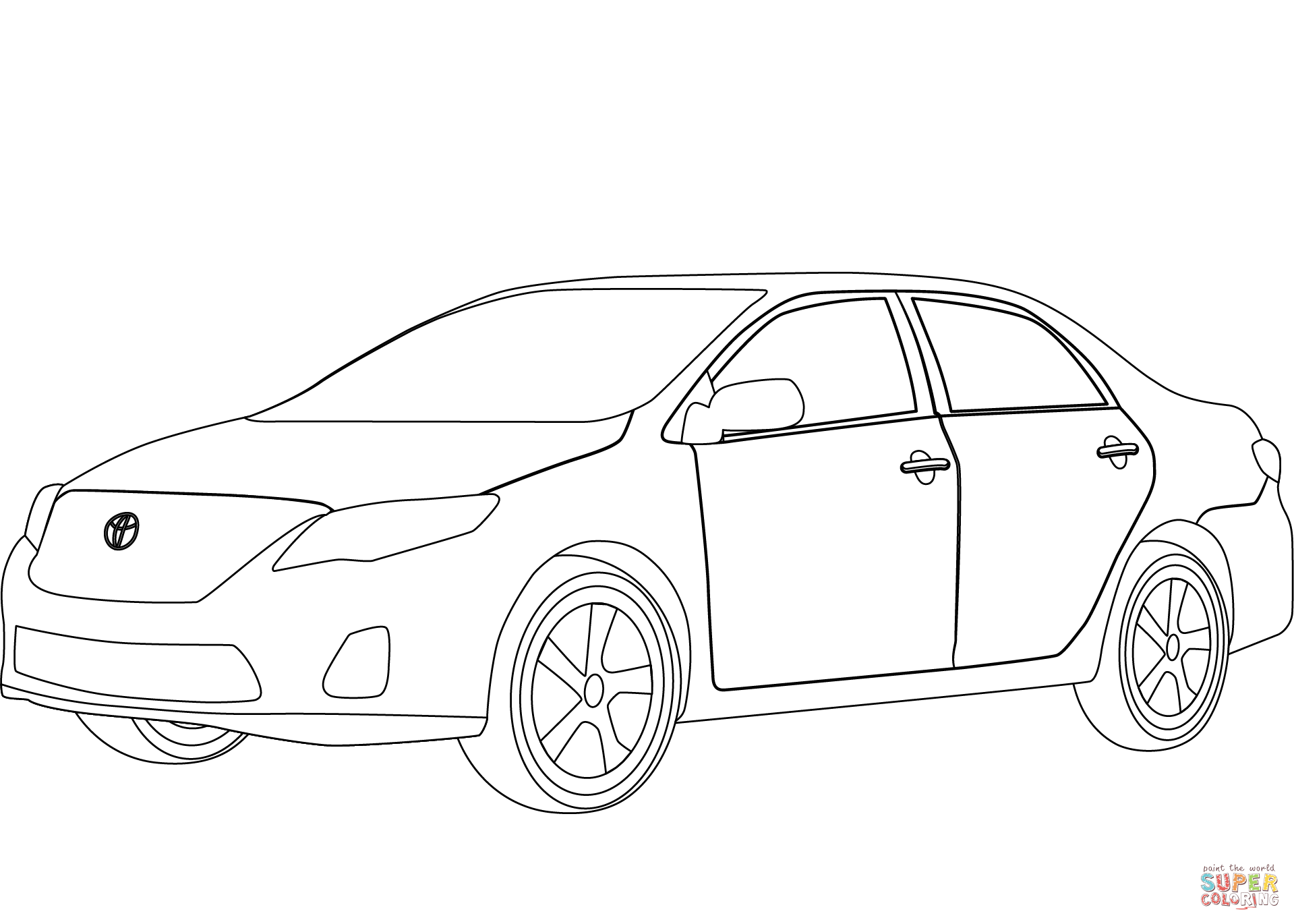Toyota corolla coloring page free printable coloring pages