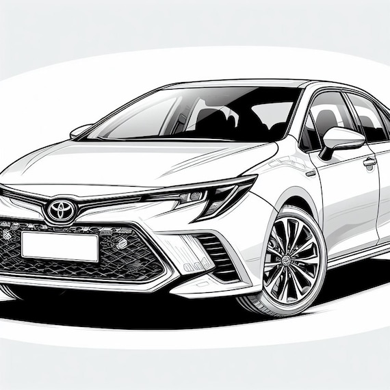 Toyota corolla coloring pages