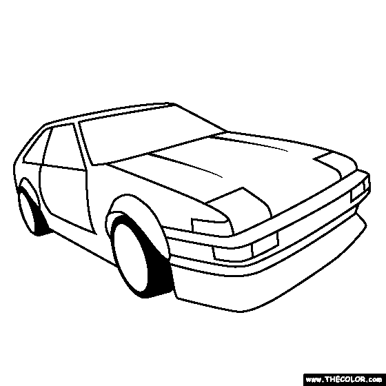 Toyota corolla coloring page