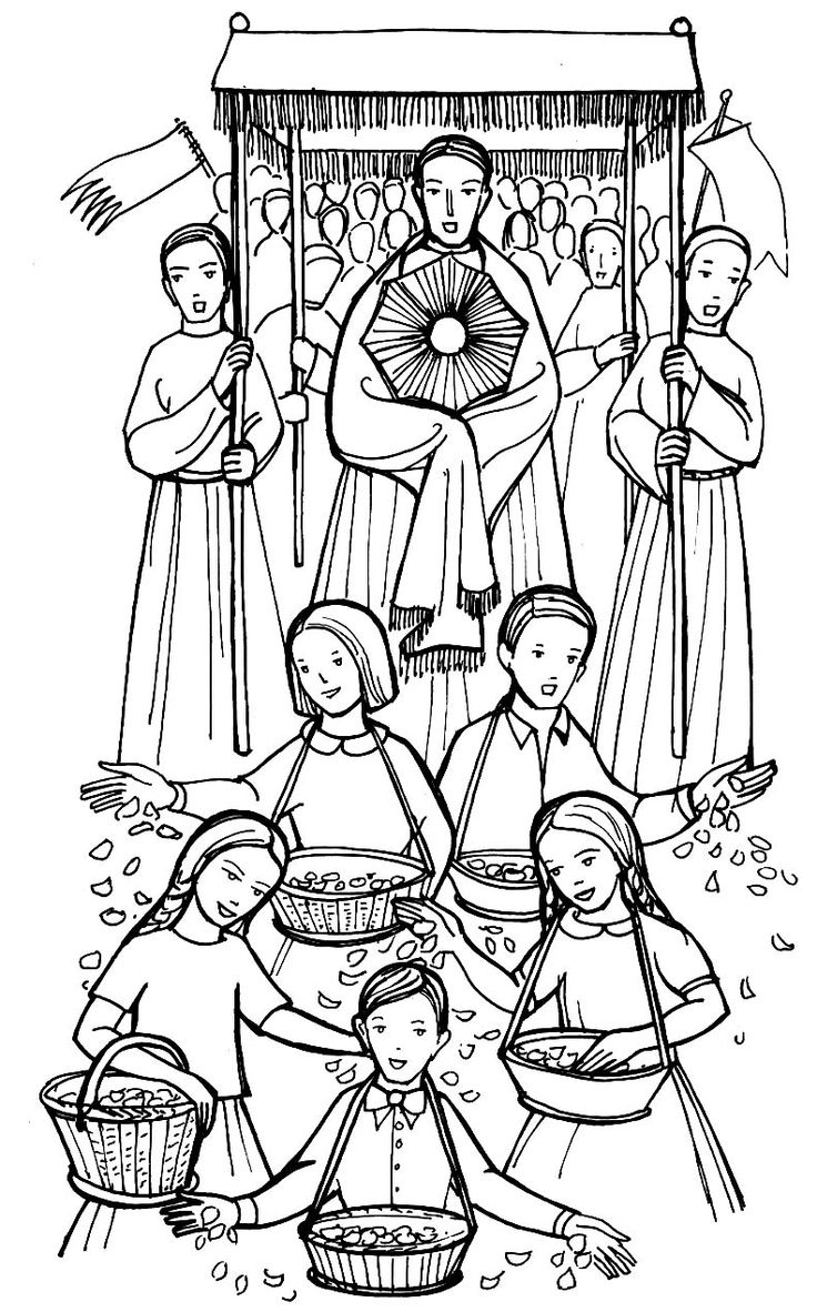 Corpus christi coloring page
