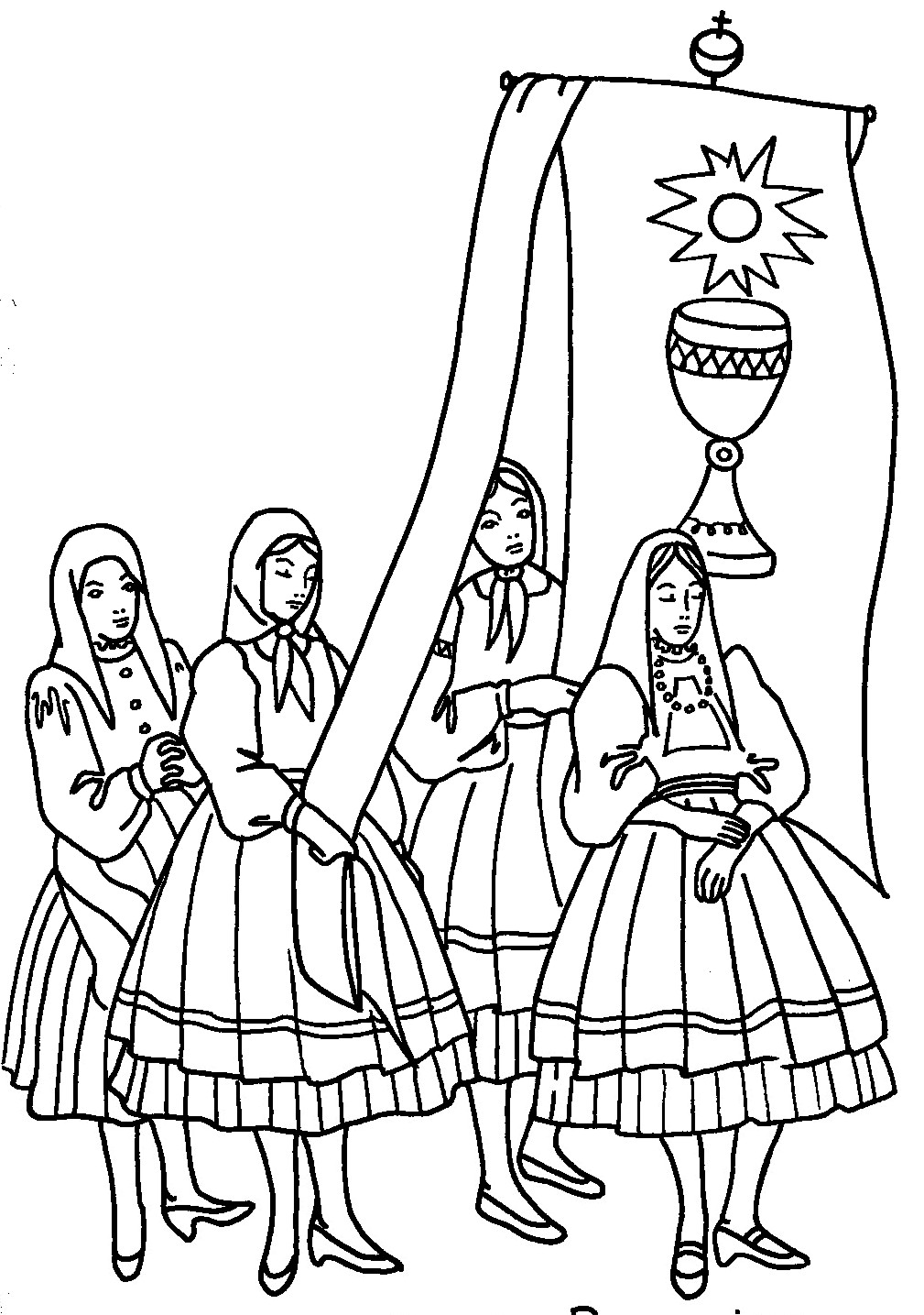 Feast of corpus christi procession to color