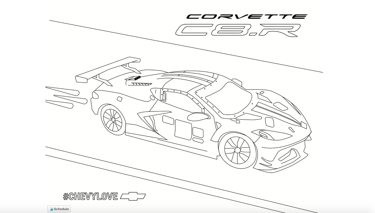 Free corvette coloring pages for the chevy fan in all of us