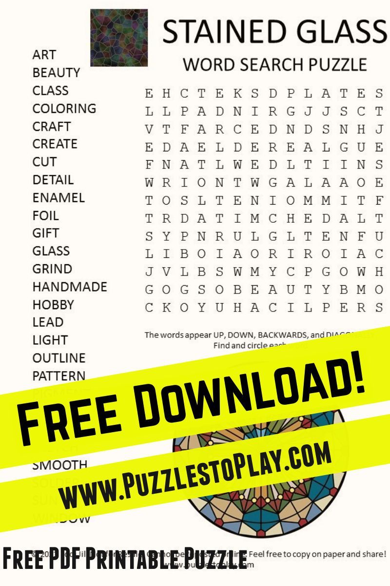 Stained glass word search puzzle word find free printable puzzles word search puzzle