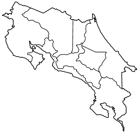 Geography maps costa rica coloring pages