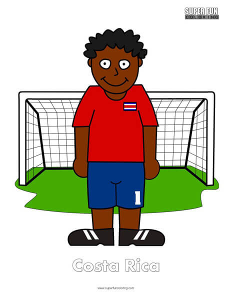 Costa rica football coloring page