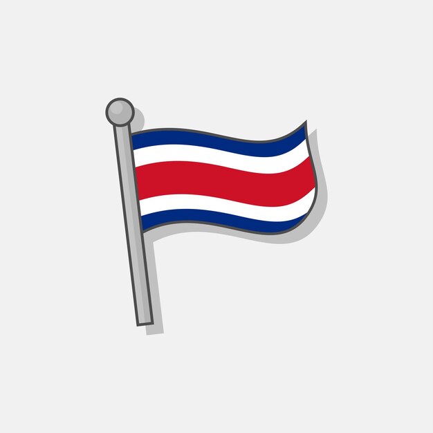 Premium vector illustration of costa rica flag template