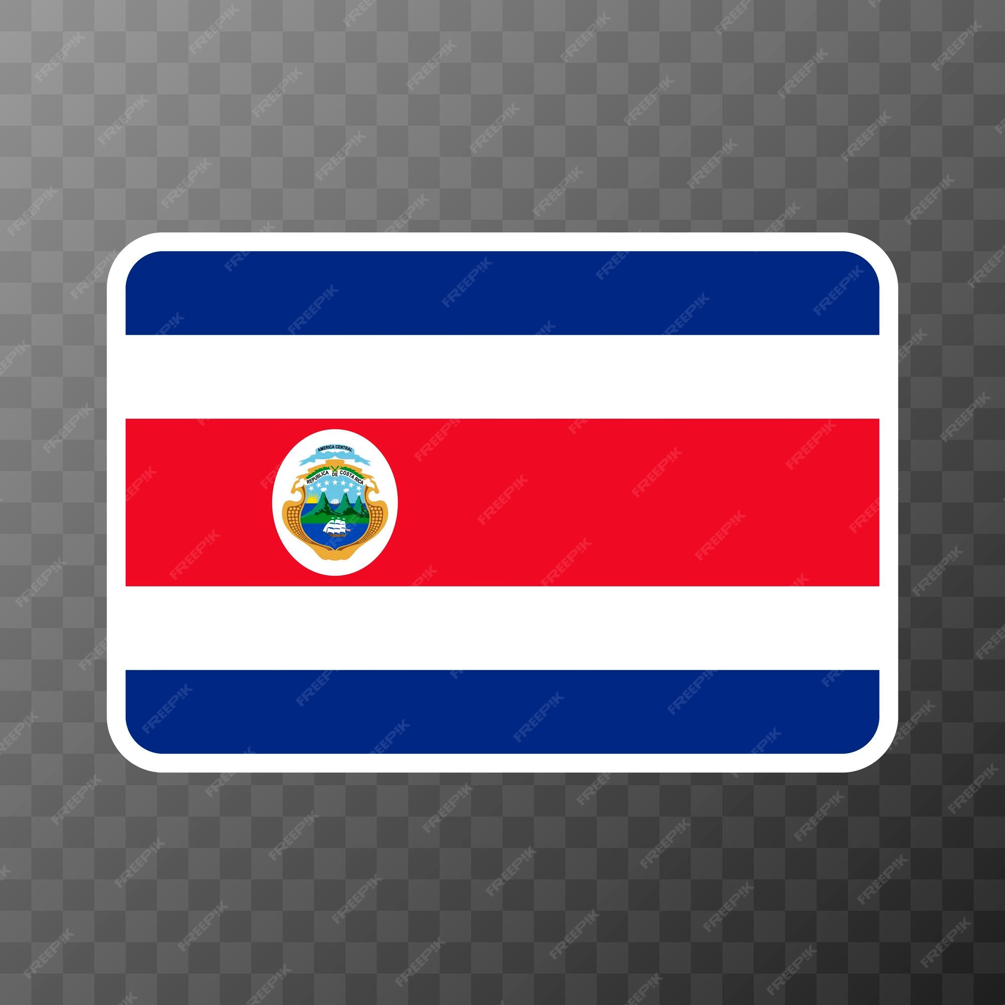 Premium vector costa rica flag official colors and proportion vector illustration