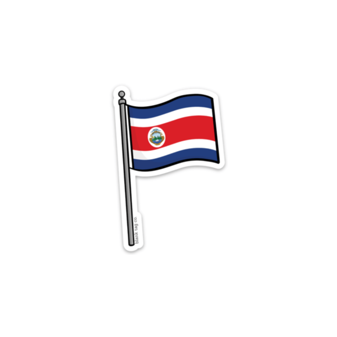 The sta rica flag sticker