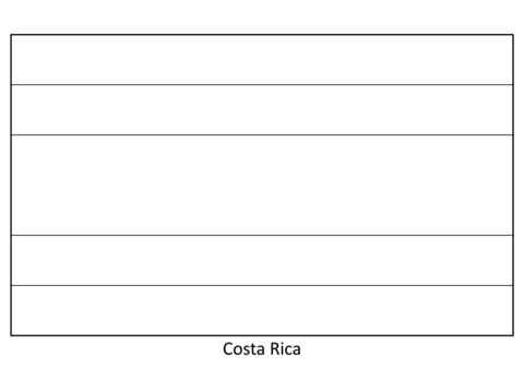 Flag of costa rica coloring page free printable coloring pages