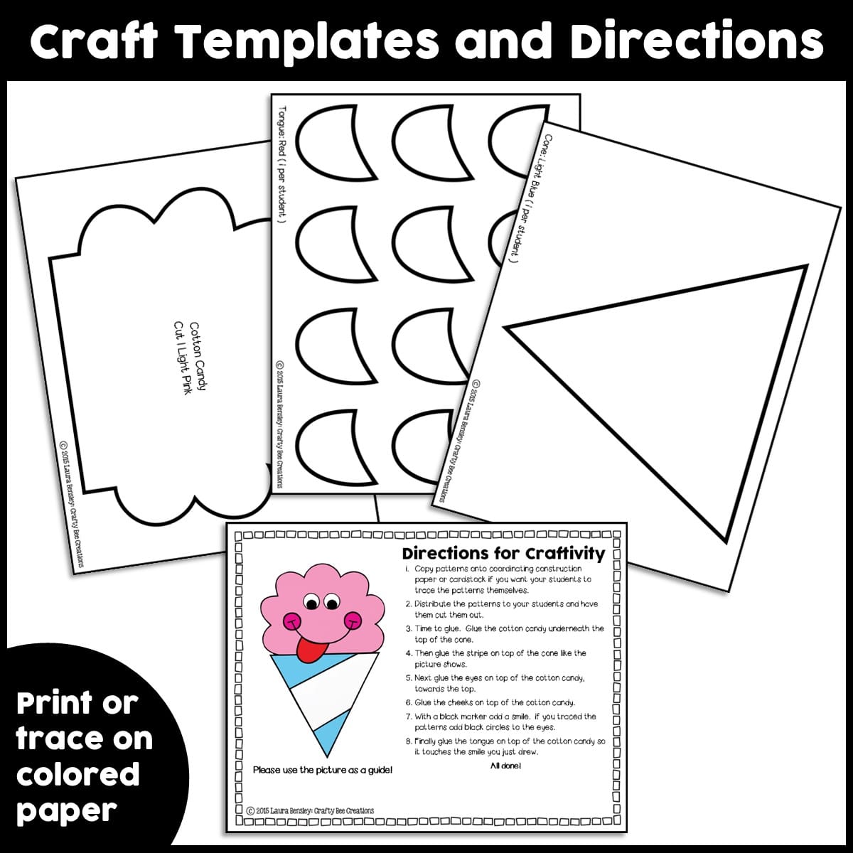 Cotton candy craft activity