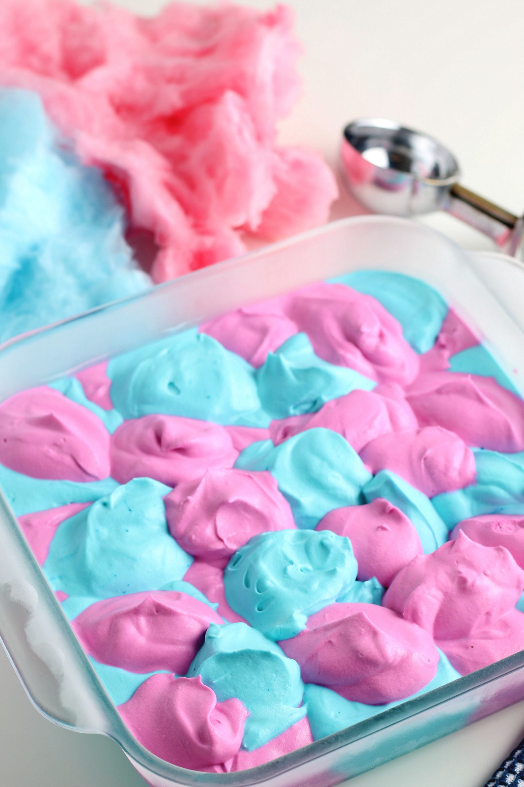 Easy cotton candy ice cream no churn