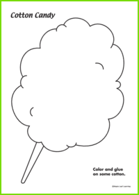 Cotton candy craft maple leaf learning library