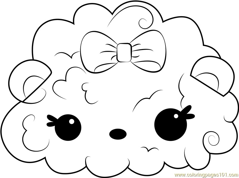 Cotton candy eraser coloring page for kids