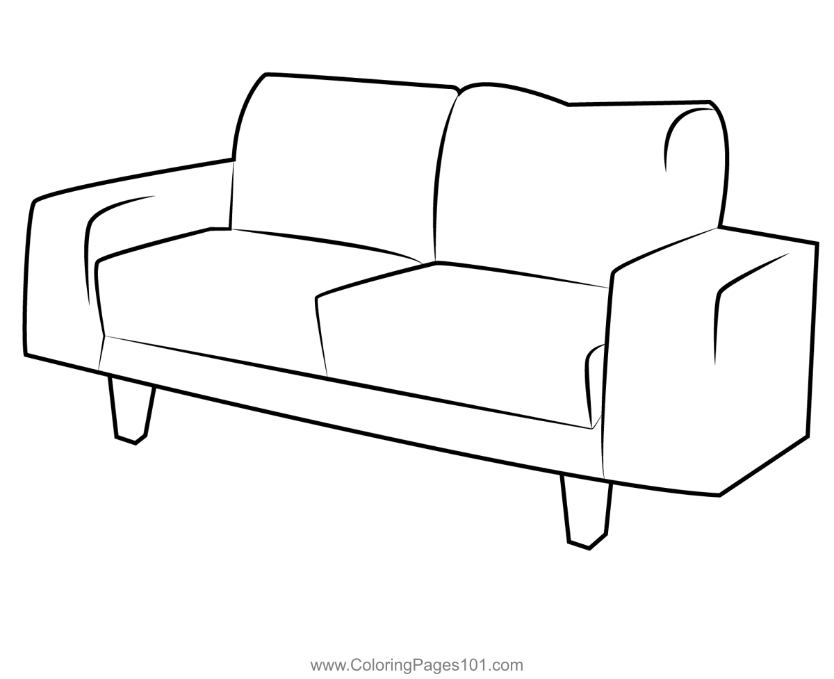 Seater couch coloring page free furniture coloring pages color