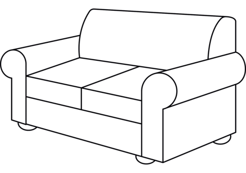Sofa coloring page free printable coloring pages