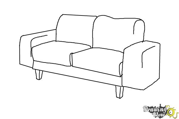 How to draw a sofa