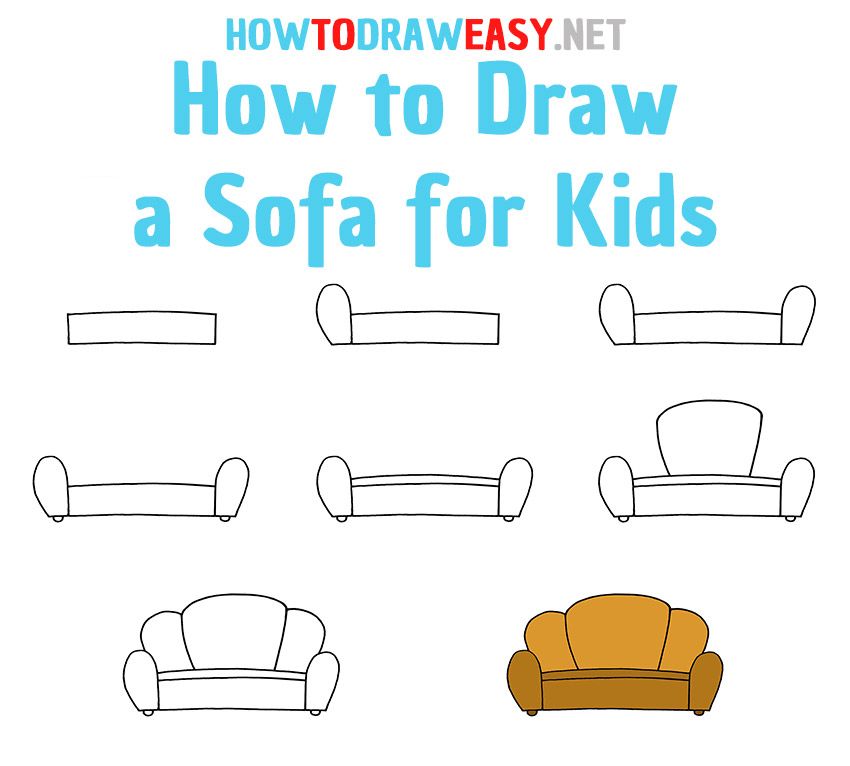How to draw a sofa step by step easy doodles drawings easy drawing steps easy drawings for kids