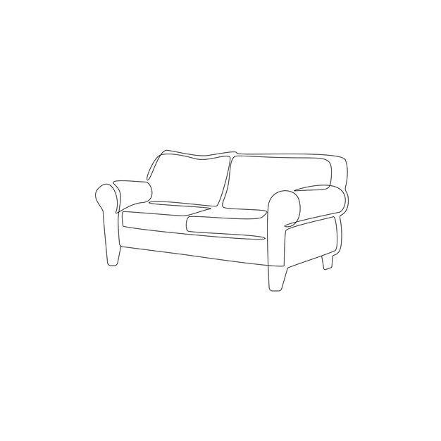 Premium vector hand drawn chair furniture kawaii coloring page illustration