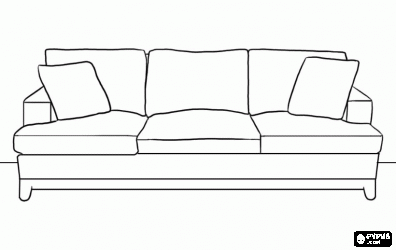 Furniture outline coloring page drawing furniture sofa drawing coloring pages