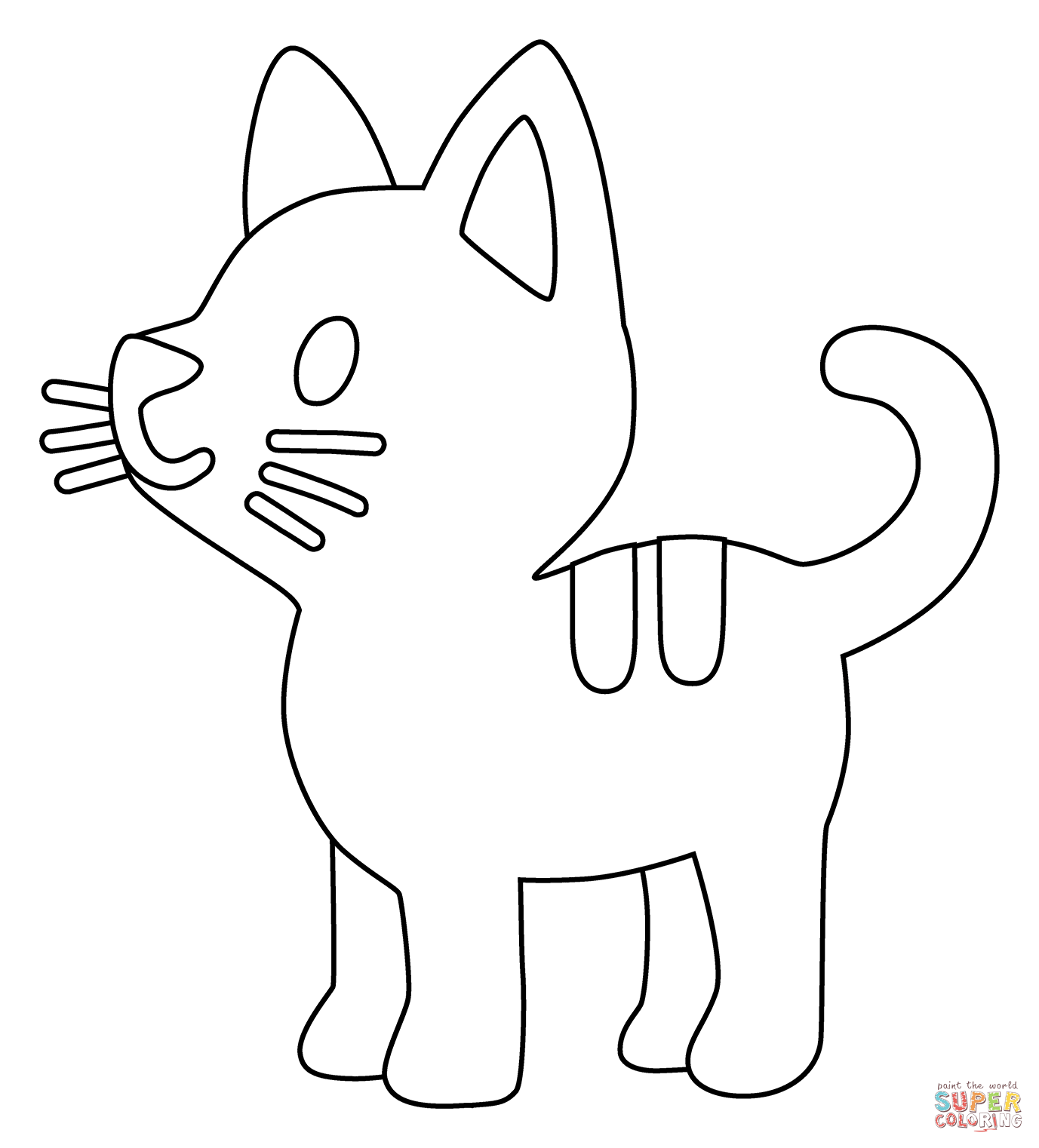 Cat emoji coloring page free printable coloring pages