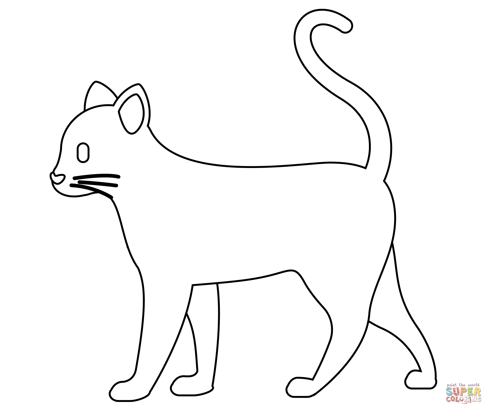Cat side emoji coloring page free printable coloring pages