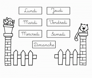 Free printable days of the week coloring pages