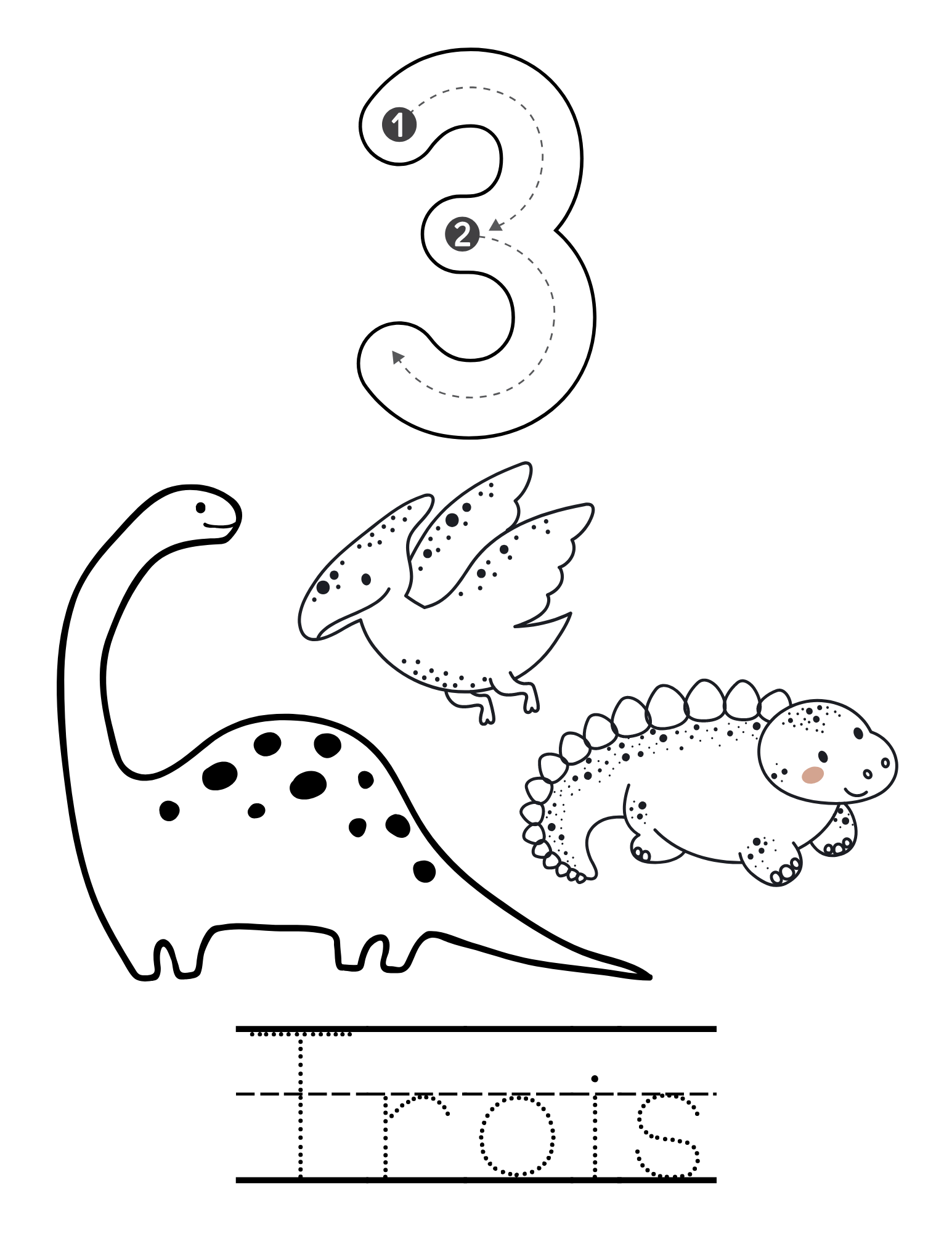 Dinosaur numbers in french