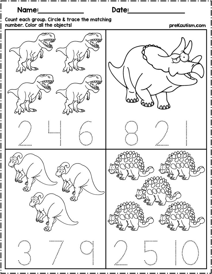 Dinosaur count number write preschool math worksheets dinosaurs preschool dinosaur activities preschool
