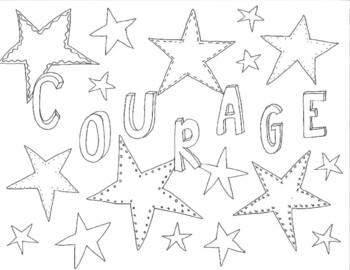 Courage character coloring page by katie richardson tpt