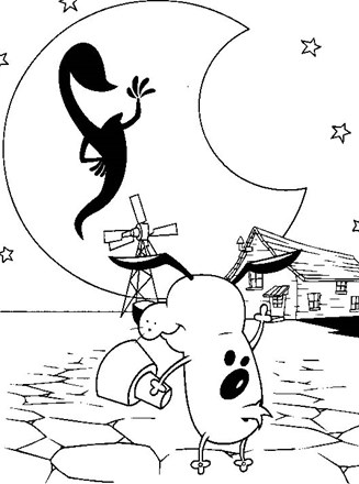 Courage the cowardly dog coloring page