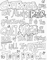Courage quote coloring pages