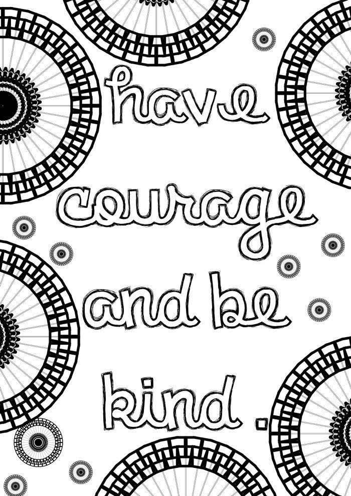Find your inner child with this courage coloring page