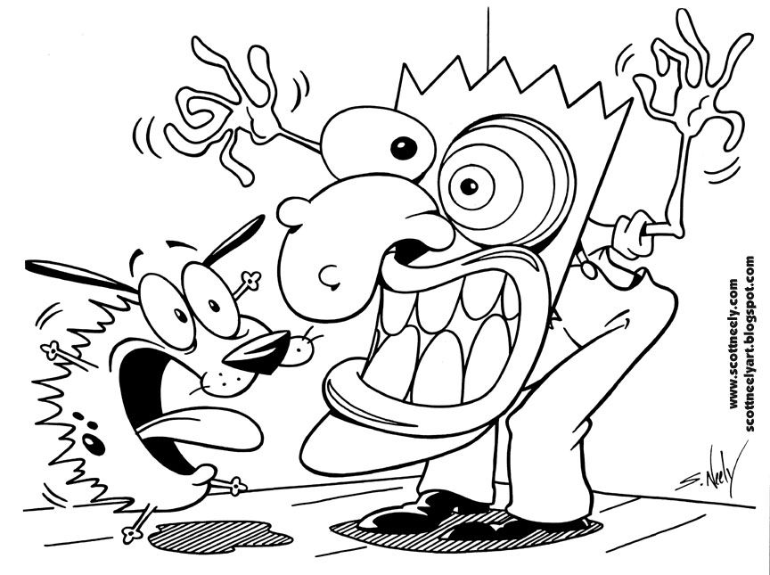 Courage the cowardly dog coloring page cartoon coloring pages coloring books coloring book pages