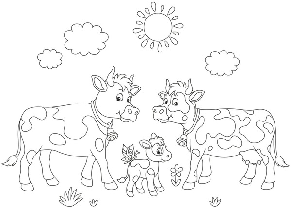 Thousand cow coloring pages royalty