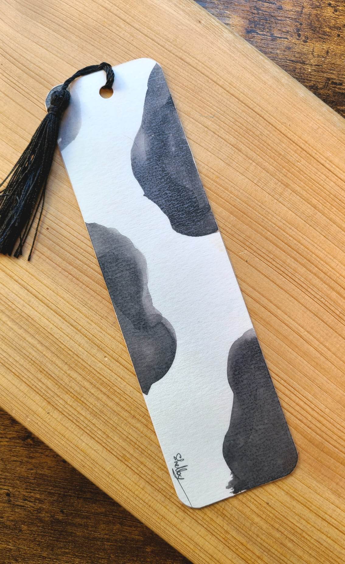Cow print bookmark â grumpy cajun