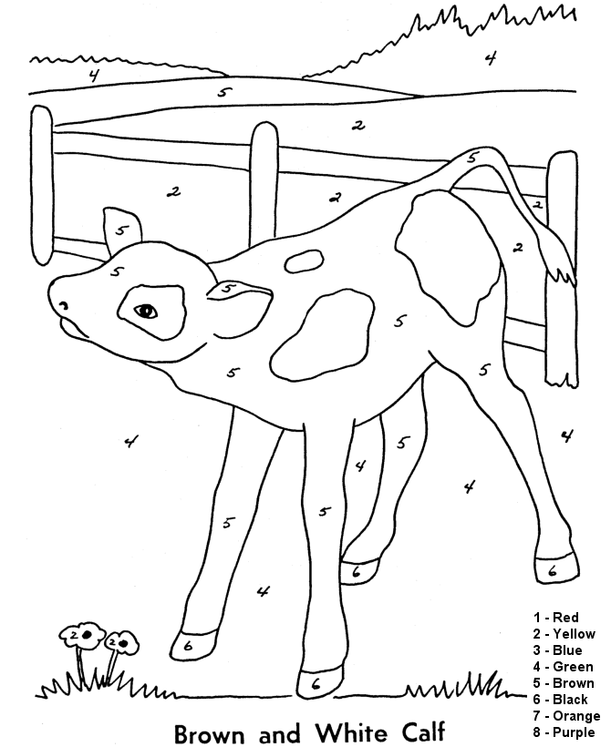 Color by number coloring page follow the color numbers to color