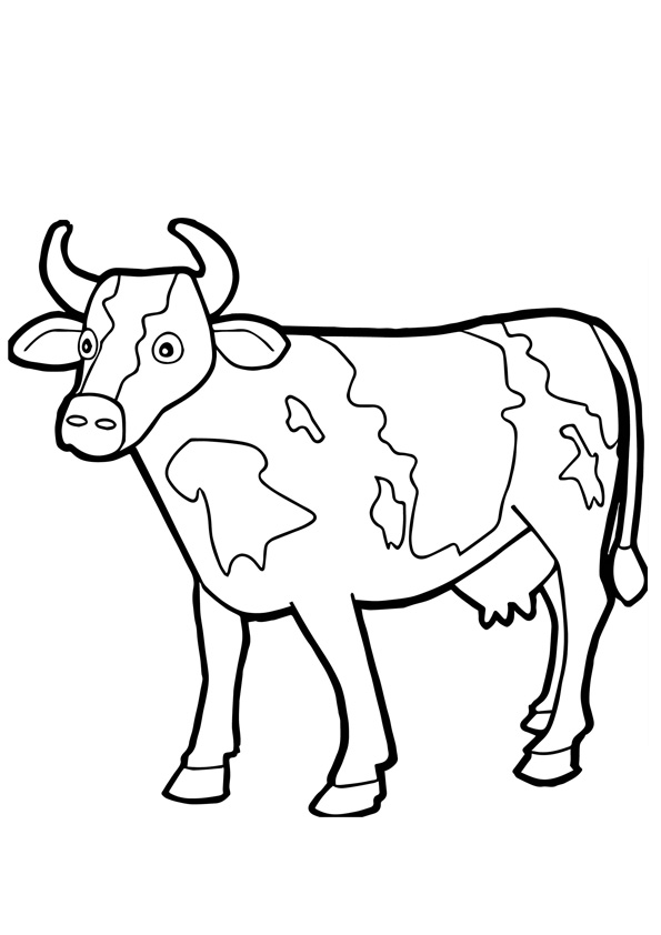 Coloring pages free cow coloring pages