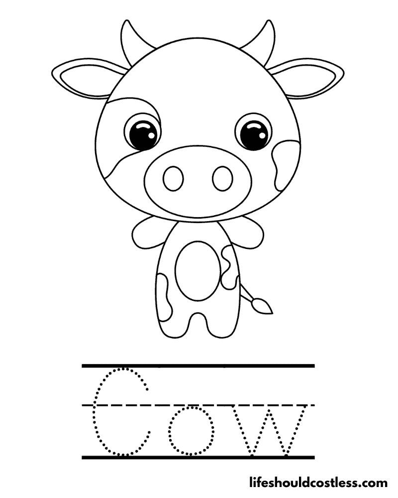 Cow coloring pages free printable pdf templates